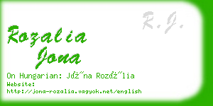 rozalia jona business card